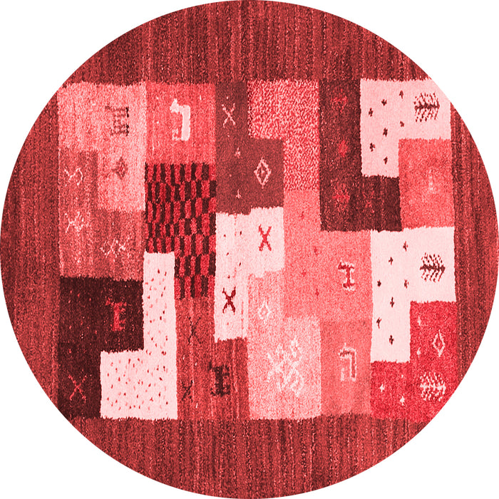 Machine Washable Abstract Red Contemporary Rug, wshcon2050red