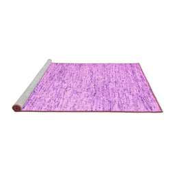 Sideview of Machine Washable Abstract Pink Contemporary Rug, wshcon2051pnk