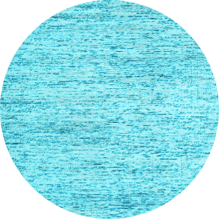 Round Abstract Light Blue Contemporary Rug, con2051lblu
