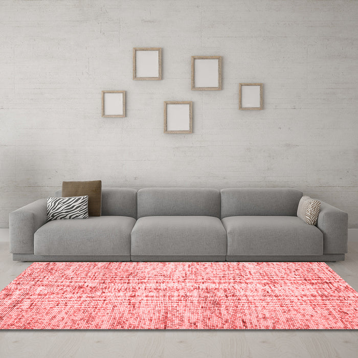 Contemporary Red Washable Rugs