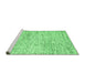 Sideview of Machine Washable Abstract Emerald Green Contemporary Area Rugs, wshcon2051emgrn