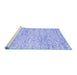 Sideview of Machine Washable Abstract Blue Contemporary Rug, wshcon2051blu