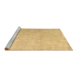 Sideview of Machine Washable Abstract Brown Contemporary Rug, wshcon2052brn