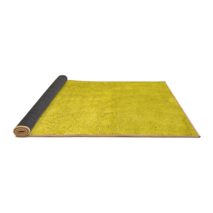 Sideview of Abstract Yellow Contemporary Rug, con2052yw