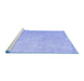 Sideview of Machine Washable Abstract Blue Contemporary Rug, wshcon2052blu