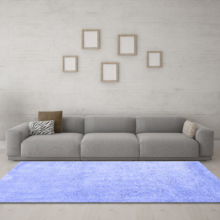 Machine Washable Abstract Blue Contemporary Rug in a Living Room, wshcon2052blu
