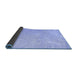 Sideview of Abstract Blue Contemporary Rug, con2052blu