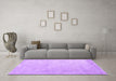 Machine Washable Abstract Purple Contemporary Area Rugs in a Living Room, wshcon2052pur