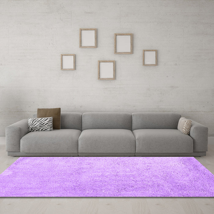 Machine Washable Abstract Purple Contemporary Area Rugs in a Living Room, wshcon2052pur