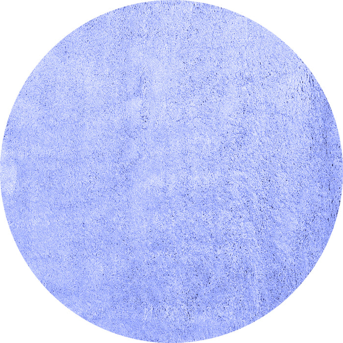 Round Machine Washable Abstract Blue Contemporary Rug, wshcon2052blu