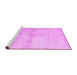 Sideview of Machine Washable Abstract Pink Contemporary Rug, wshcon2053pnk