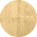 Round Abstract Brown Contemporary Rug, con2053brn