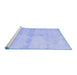 Sideview of Machine Washable Abstract Blue Contemporary Rug, wshcon2053blu