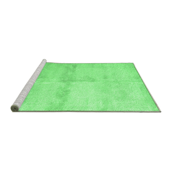 Sideview of Machine Washable Abstract Emerald Green Contemporary Area Rugs, wshcon2053emgrn
