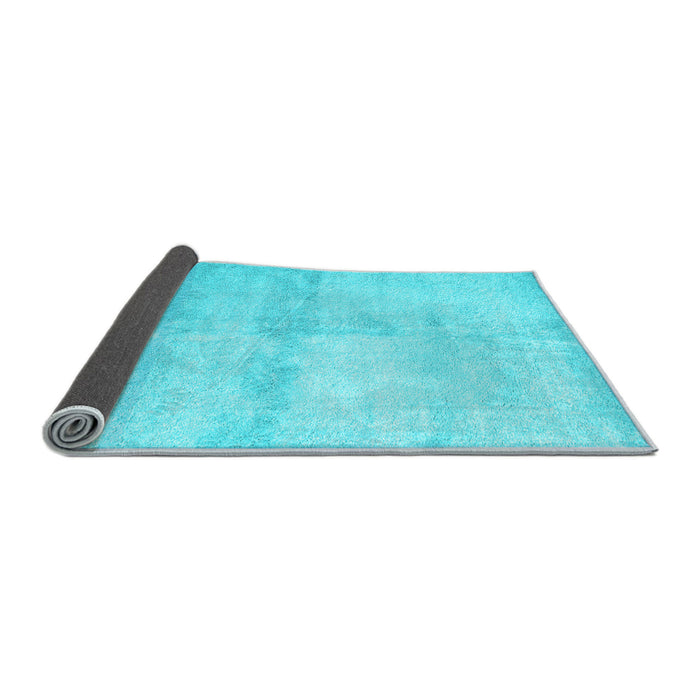 Sideview of Abstract Light Blue Contemporary Rug, con2053lblu