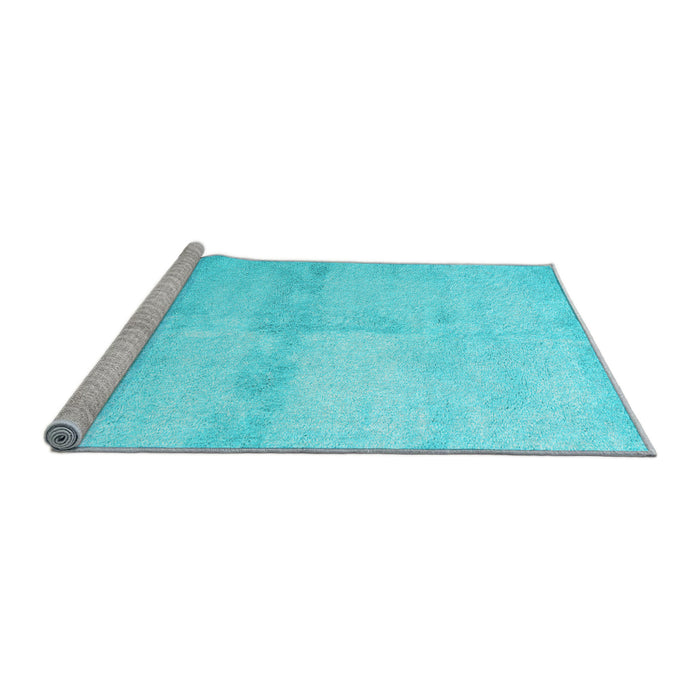 Sideview of Machine Washable Abstract Light Blue Contemporary Rug, wshcon2053lblu