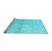 Sideview of Machine Washable Abstract Light Blue Contemporary Rug, wshcon2053lblu