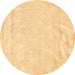 Round Solid Brown Modern Rug, con2054brn