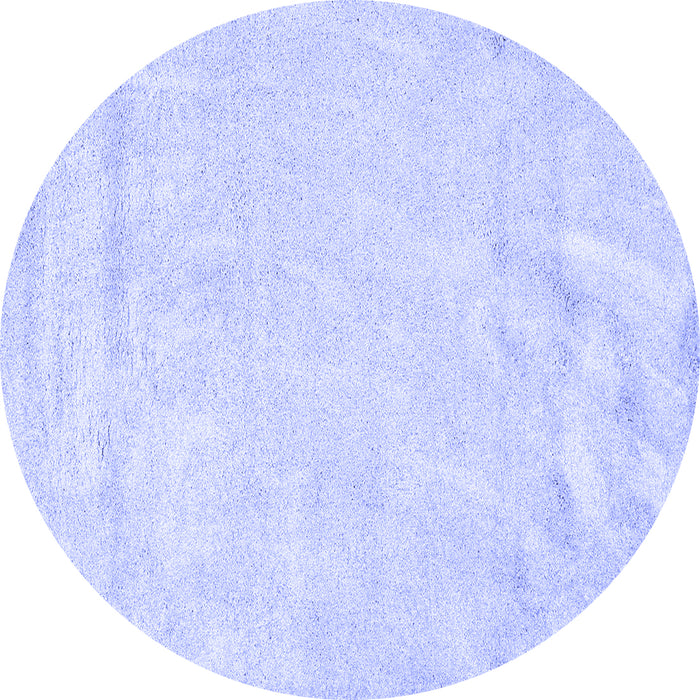 Round Solid Blue Modern Rug, con2054blu