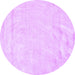 Round Solid Purple Modern Rug, con2054pur