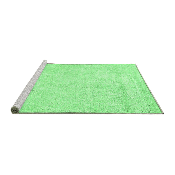 Sideview of Machine Washable Solid Emerald Green Modern Area Rugs, wshcon2054emgrn
