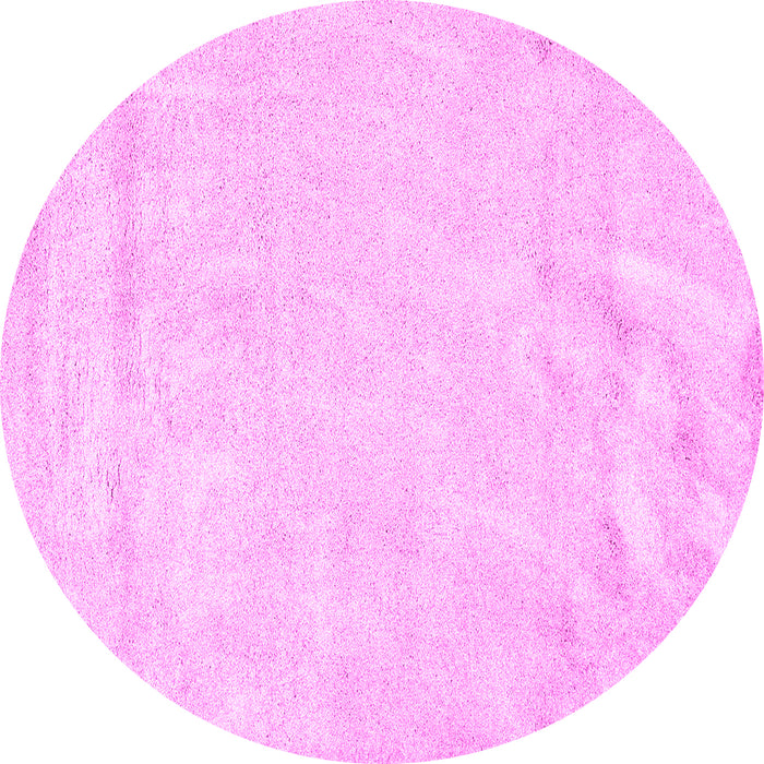 Round Solid Pink Modern Rug, con2054pnk