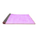 Sideview of Solid Purple Modern Rug, con2055pur