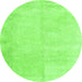 Machine Washable Solid Green Modern Area Rugs, wshcon2055grn