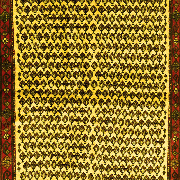 Machine Washable Abstract Yellow Contemporary Rug, wshcon2056yw