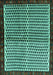 Machine Washable Abstract Turquoise Contemporary Area Rugs, wshcon2056turq