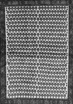 Abstract Gray Contemporary Rug, con2056gry