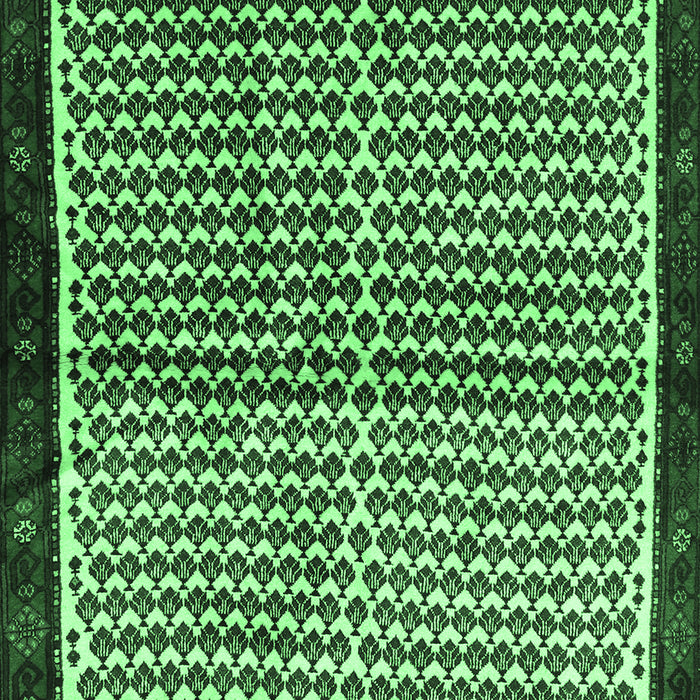 Machine Washable Abstract Emerald Green Contemporary Area Rugs, wshcon2056emgrn