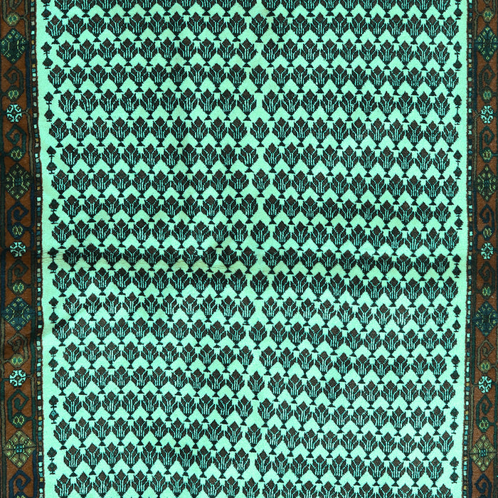 Abstract Turquoise Contemporary Rug, con2056turq