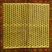 Square Abstract Yellow Contemporary Rug, con2056yw