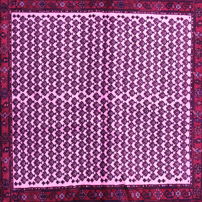 Square Abstract Pink Contemporary Rug, con2056pnk