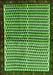 Serging Thickness of Machine Washable Abstract Green Contemporary Area Rugs, wshcon2056grn