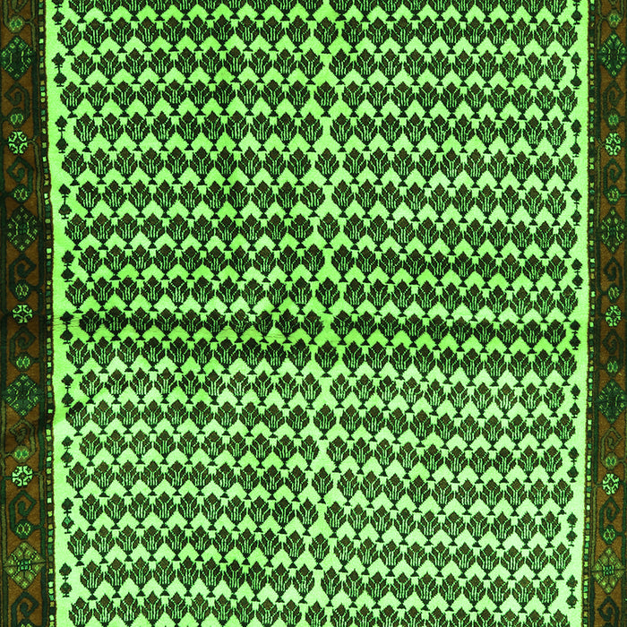 Serging Thickness of Machine Washable Abstract Green Contemporary Area Rugs, wshcon2056grn