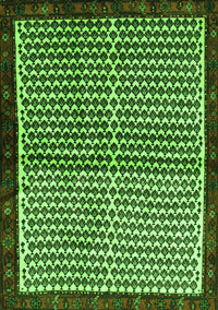 Abstract Green Contemporary Rug, con2056grn