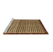 Sideview of Machine Washable Abstract Brown Contemporary Rug, wshcon2056brn