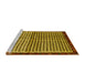 Sideview of Machine Washable Abstract Yellow Contemporary Rug, wshcon2056yw