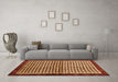 Machine Washable Abstract Orange Contemporary Area Rugs in a Living Room, wshcon2056org