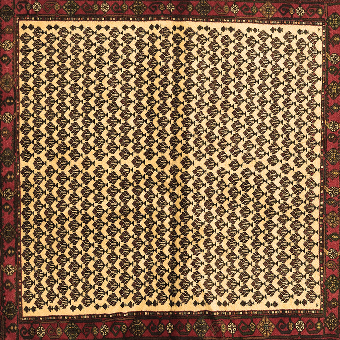 Square Abstract Brown Contemporary Rug, con2056brn