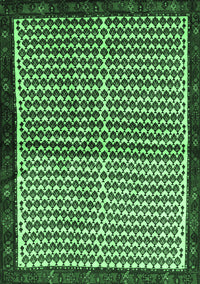 Abstract Emerald Green Contemporary Rug, con2056emgrn