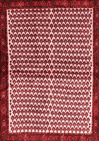 Abstract Red Contemporary Rug, con2056red