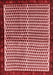 Abstract Red Contemporary Area Rugs