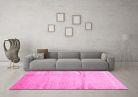 Machine Washable Abstract Pink Contemporary Rug, wshcon2057pnk