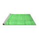 Sideview of Machine Washable Abstract Emerald Green Contemporary Area Rugs, wshcon2057emgrn