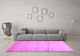 Machine Washable Abstract Purple Contemporary Area Rugs in a Living Room, wshcon2057pur