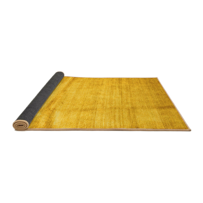 Sideview of Abstract Yellow Contemporary Rug, con2057yw