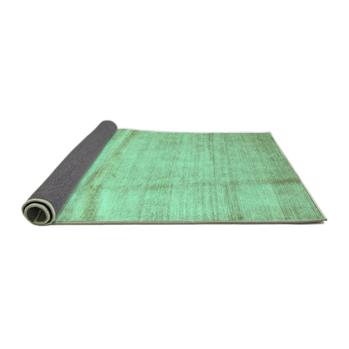 Sideview of Abstract Turquoise Contemporary Rug, con2057turq